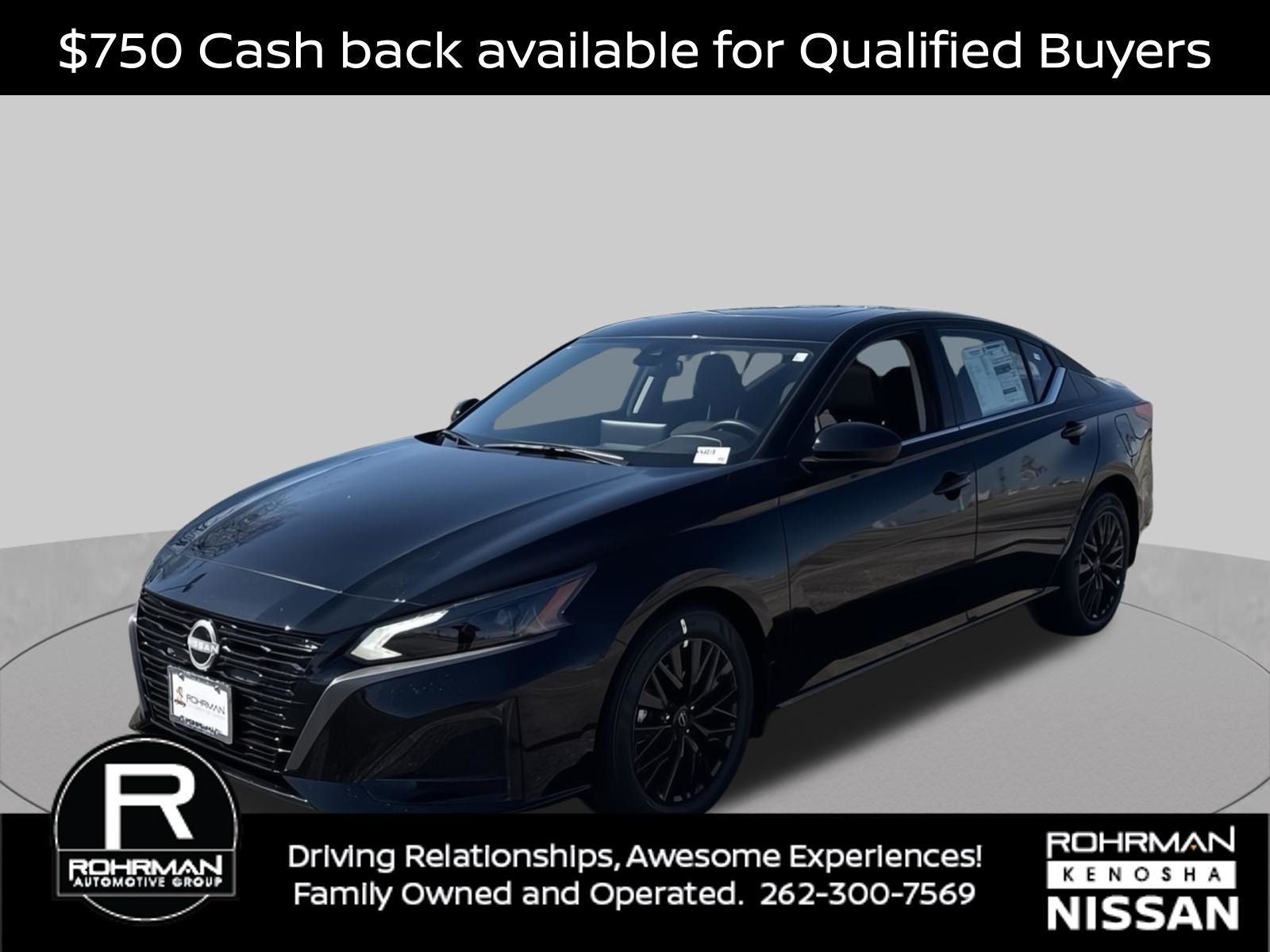 2026 Nissan Altima 2.5 SV Special Edition in Super Black Clearcoat — front three-quarter view