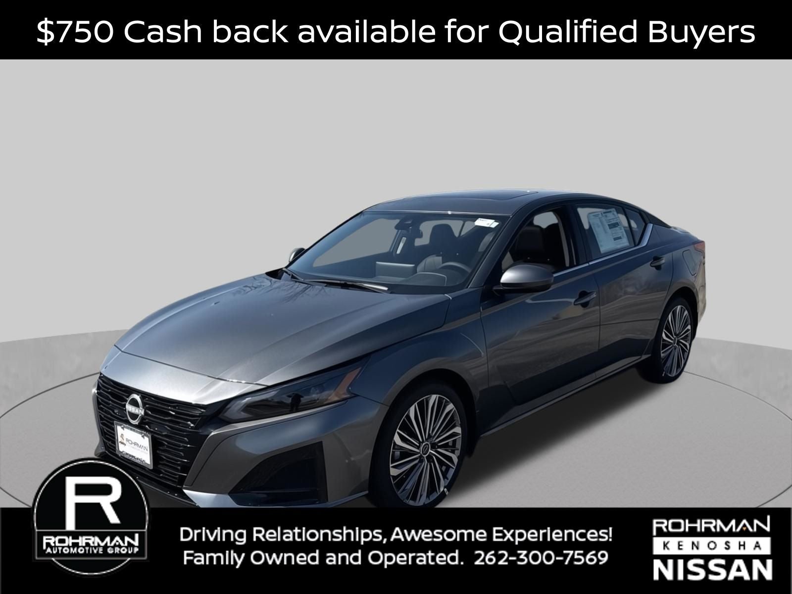 2026 Nissan Altima 2.5 SV Premium Packge in Gun Metallic — front three-quarter view
