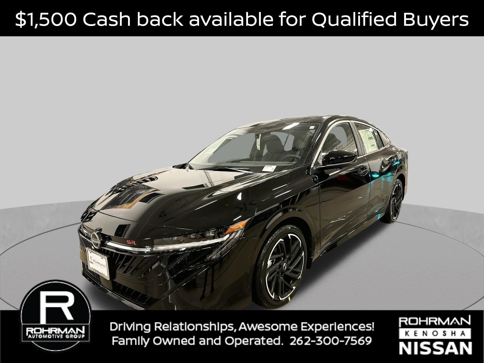 2026 Nissan Sentra SR Premium Package in Super Black — front three-quarter view