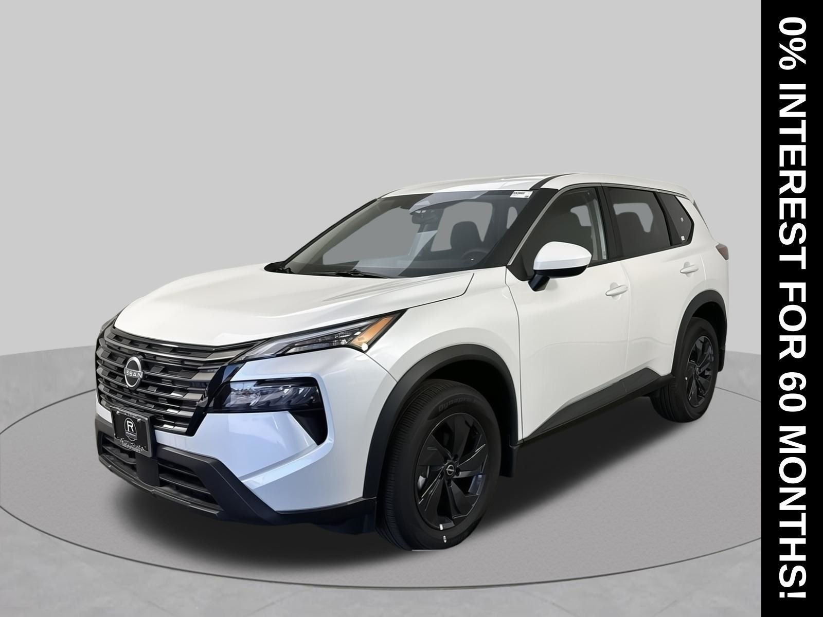 2026 Nissan Rogue SV Cold Weather Package in Everest White Pearl Tricoat — front three-quarter view