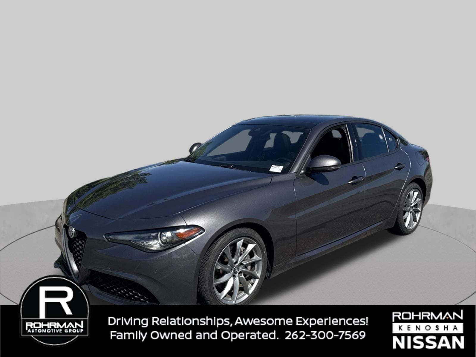 2023 Alfa Romeo Giulia Sprint in Vesuvio Gray Metallic — front three-quarter view